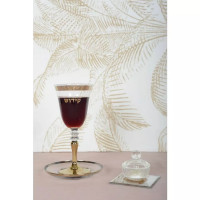 Vorschau: Kidduschbecher Glas-Gold Vorschau: Kidduschbecher Glas-Gold