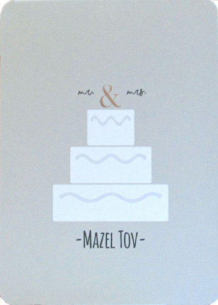 Mr. & Mrs. Mazel Tov Karte