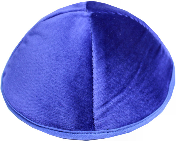 Kippa Samt *uni* royalblau 16 cm